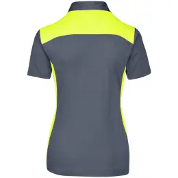 Ladies Glendower Golf Shirt Yellow Back